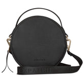 Expatrié Round Bag Black Small for Women Crossbody Bag from Vegan Leather - Ladies Fashion Shoulder Bags - Trendy Handbag with Removable and Adjustable Shoulder Straps